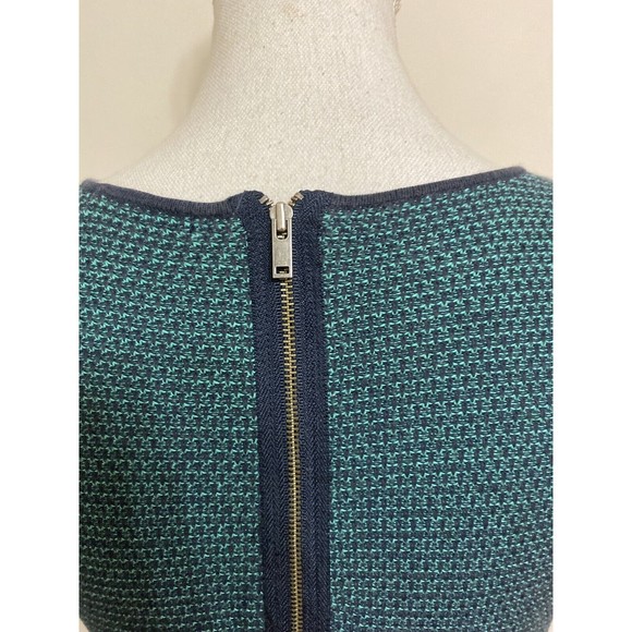 COS Textured Knit Short Sleeve Dress XS Green / Navy Cotton $135 - Picture 6 of 8
